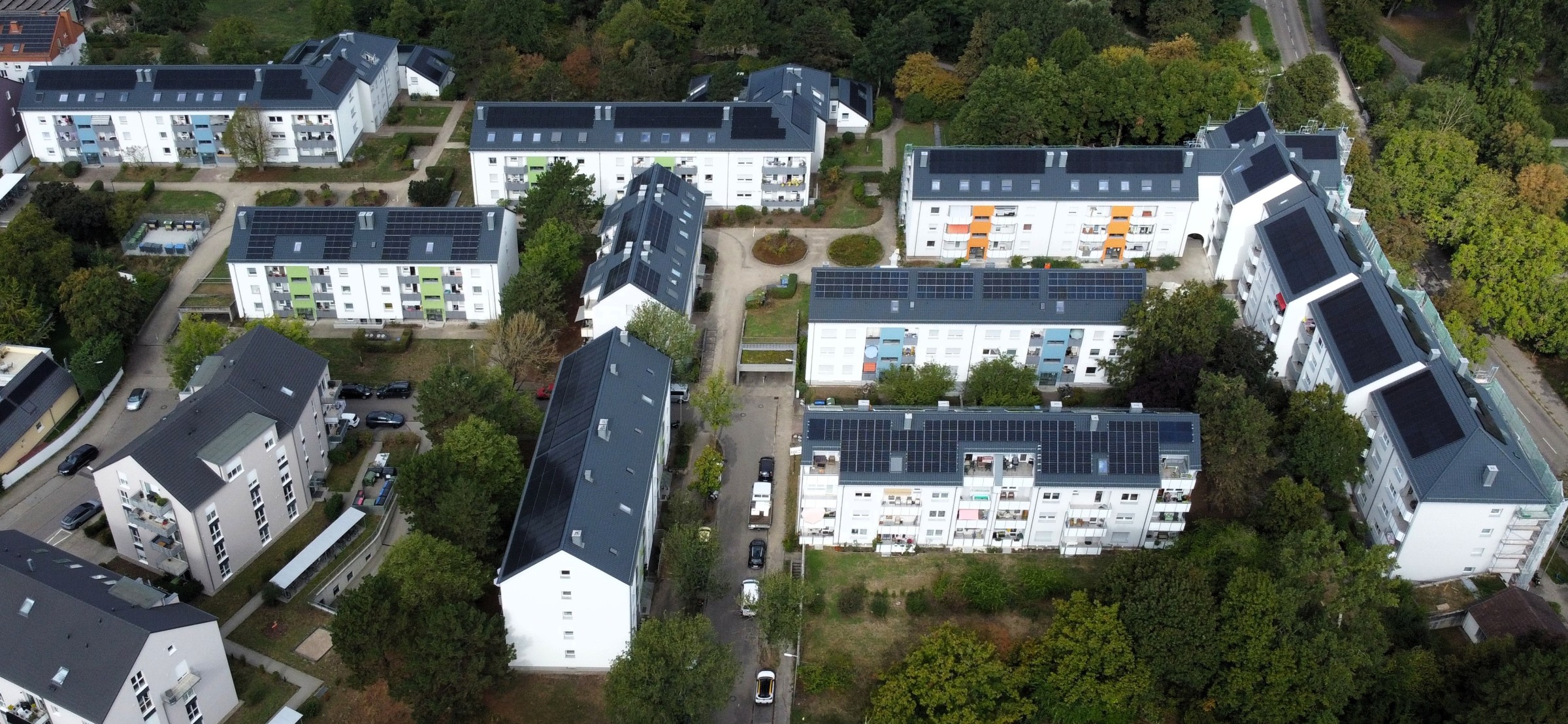 Quartier nach der energetischen Modernisierung