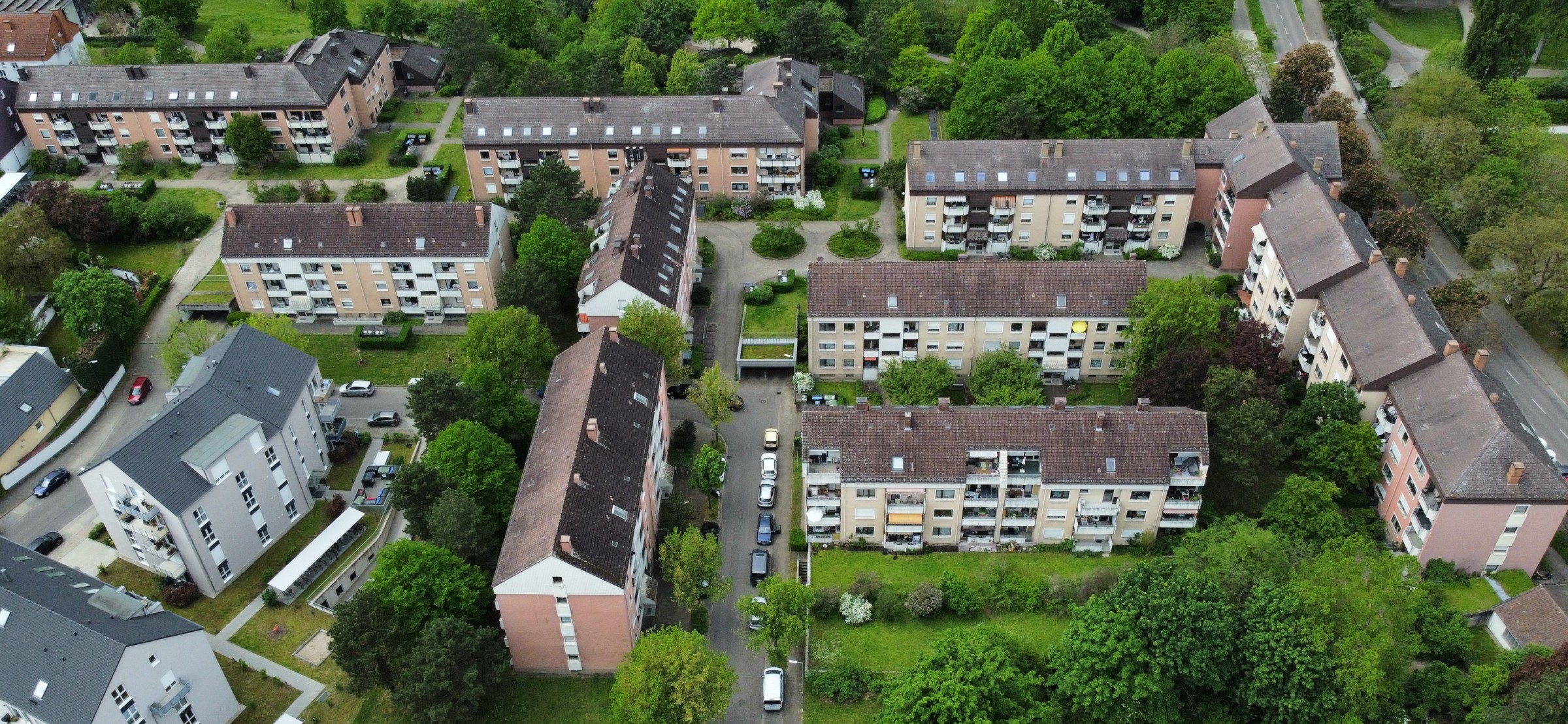 Quartier vor der energetischen Modernisierung